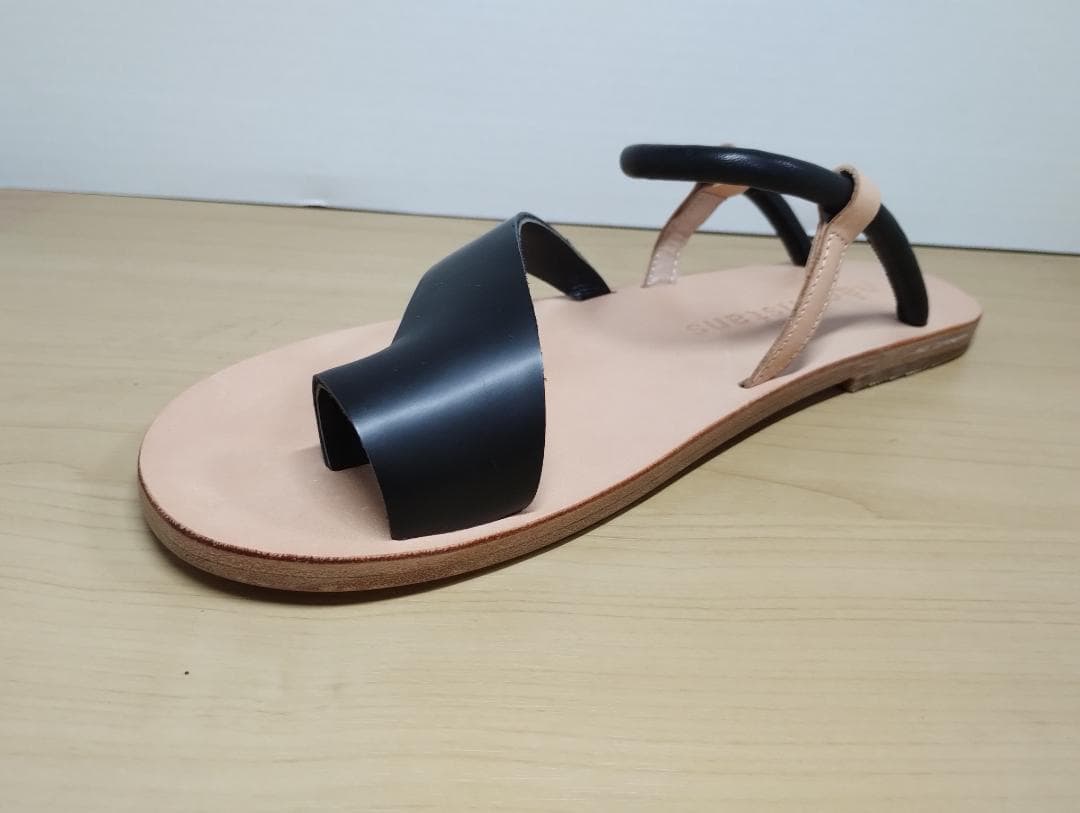 någonstans サンダル アシンメトリー 38 ブラック ナゴンスタンス