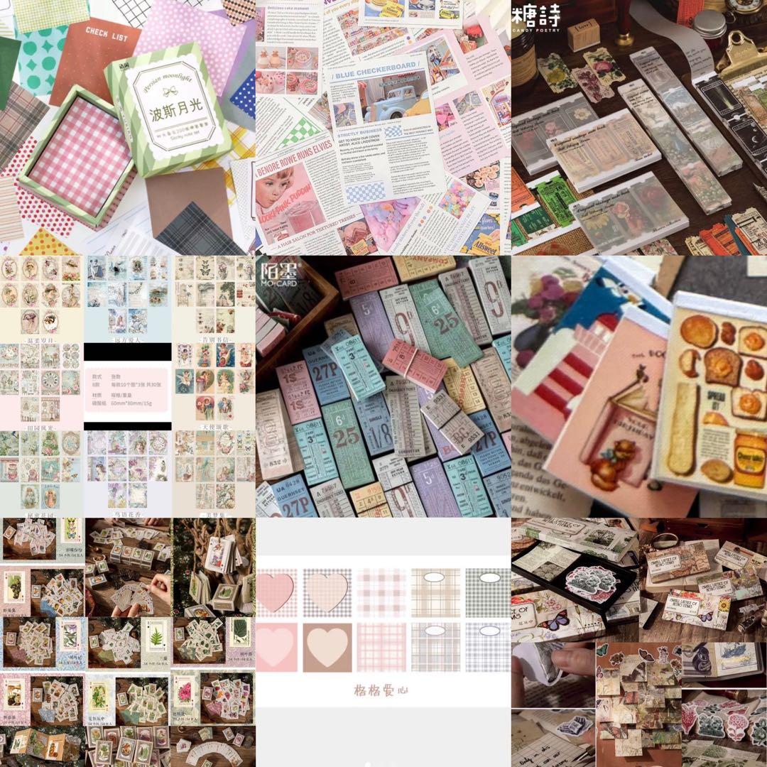 海外コラージュ素材紙 大量まとめ2★新品未使用