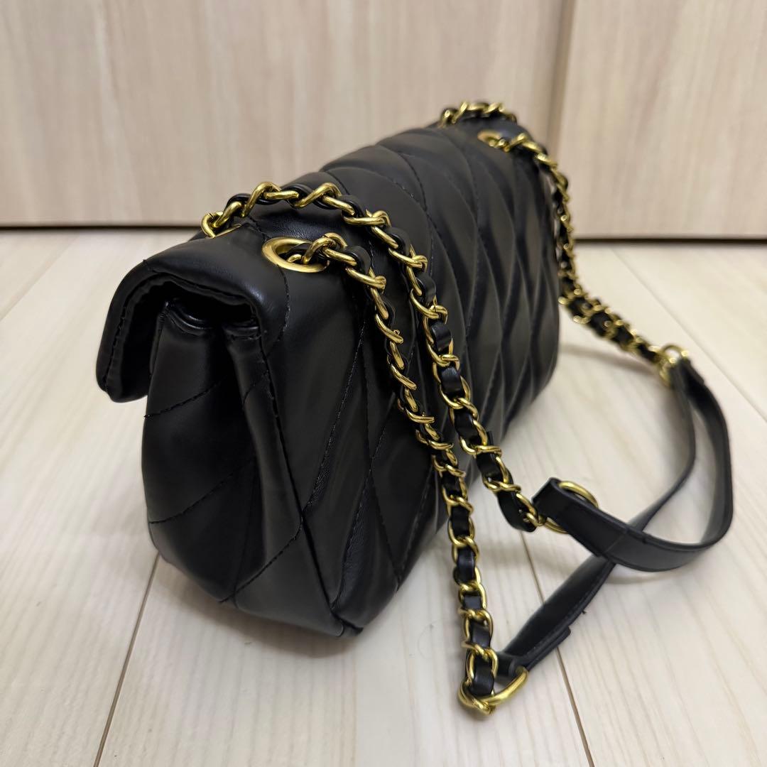 COACH タビー 26 キルティング バッグ ブラック