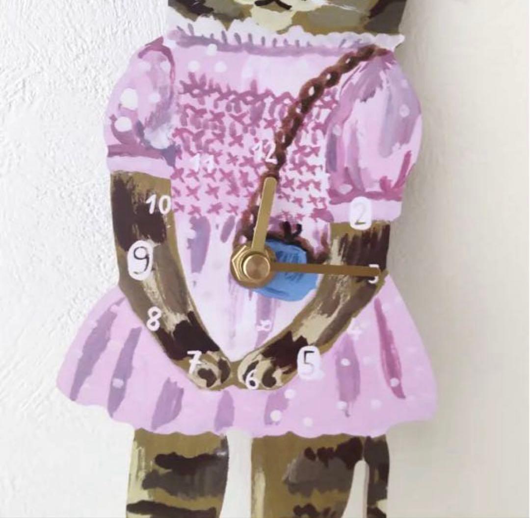 新品　ナタリーレテ　ダイカット クロック　maya　猫　ねこ　ネコ