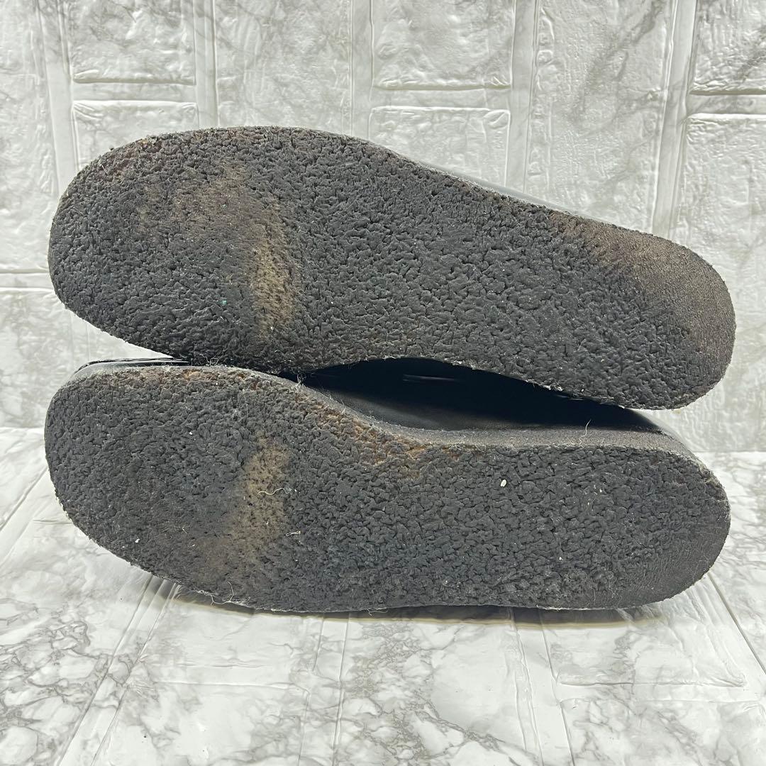 【美品】Clarks クラークス　ワラビーブーツ　レザー　ブラック　　26㎝
