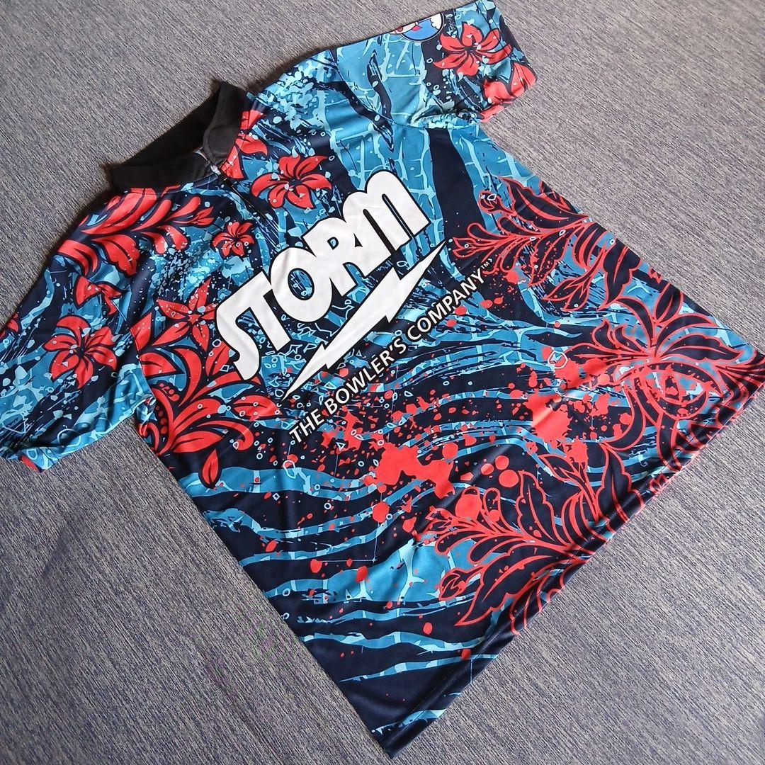 ✨新品✨ボウリングウェア　日本サイズXL　ストーム　ブルー　sea bloom