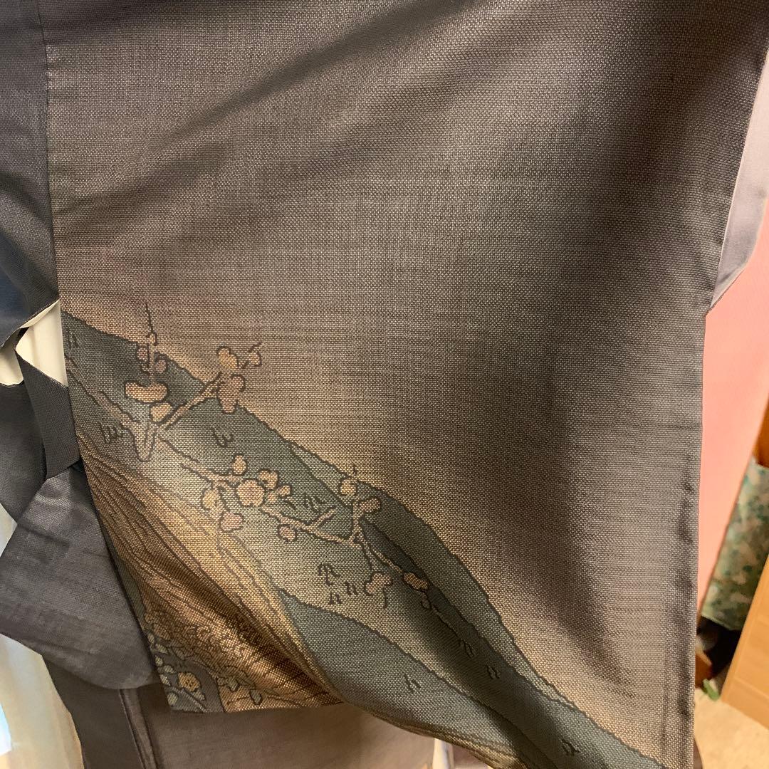 ちえ様　未使用★泥染奄美大島紬★きじ梅柄