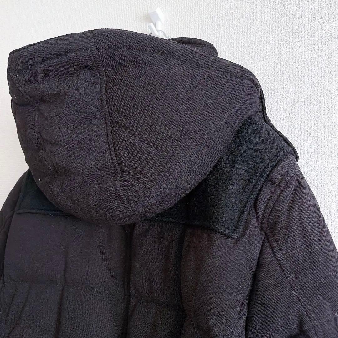 フレッドペリー　ダウンジャケット　ブルゾン　アウター　上着　フード付き　黒　S