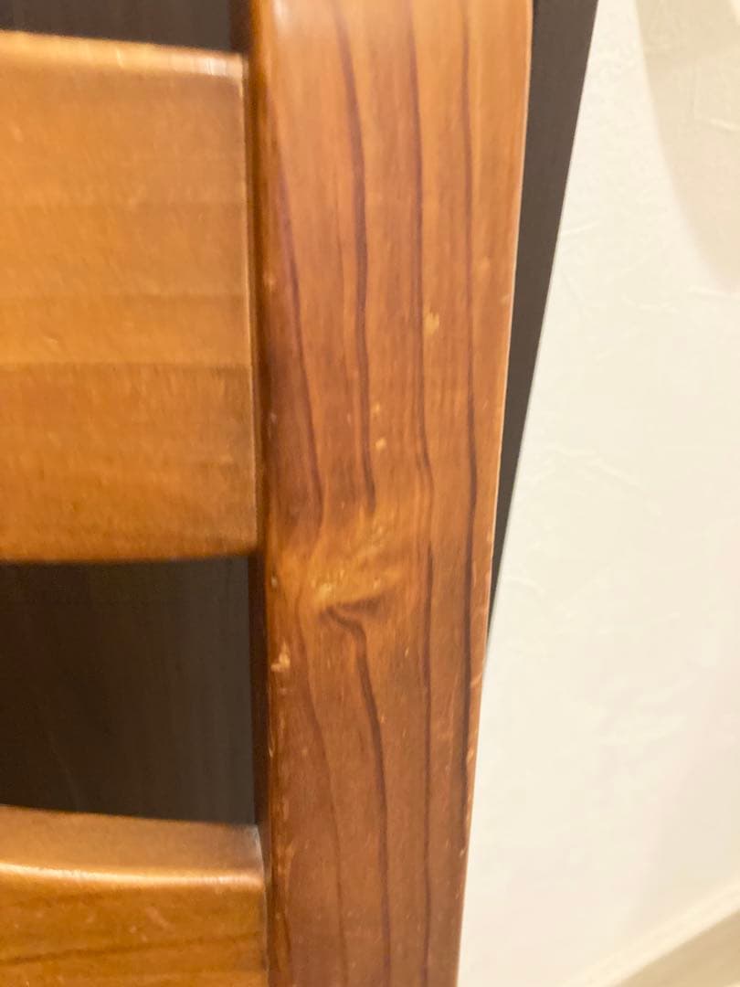 アンティーク　ビンテージ　木製ブラウンチェア 背もたれ3段　1脚