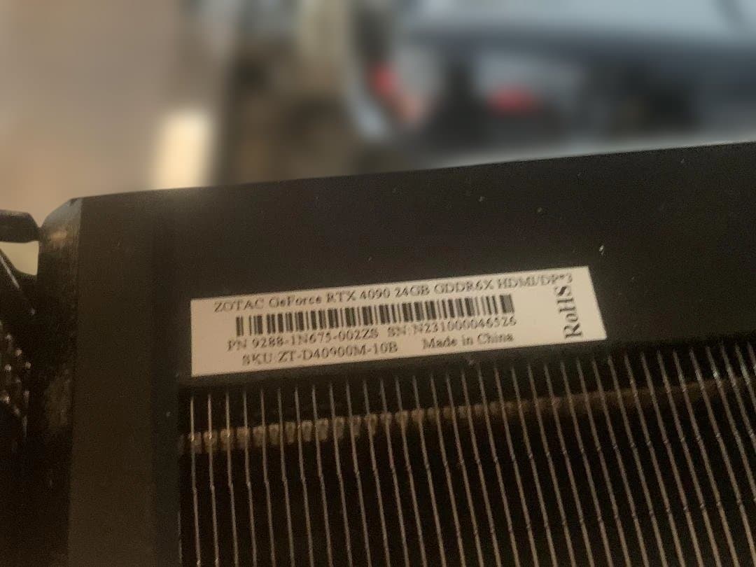 ※再公開 RTX 4090 24gb Zotac 美品中古 異常なし