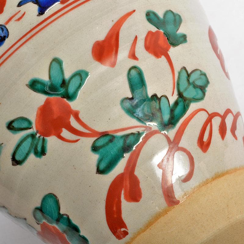 九谷焼　初代　徳田八十吉造　古赤絵　向附　八客　共箱　F　R6573