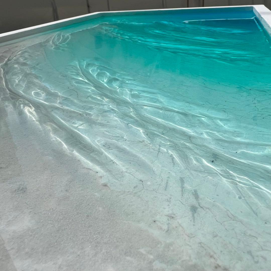 【レジンアート】特大パネル／モルディブ／60cm × 30cm ／波紋アート