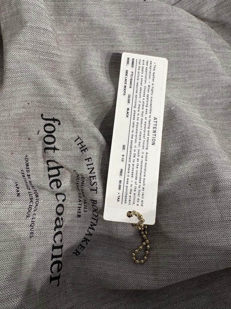 foot the coacher サイドレースブーツ