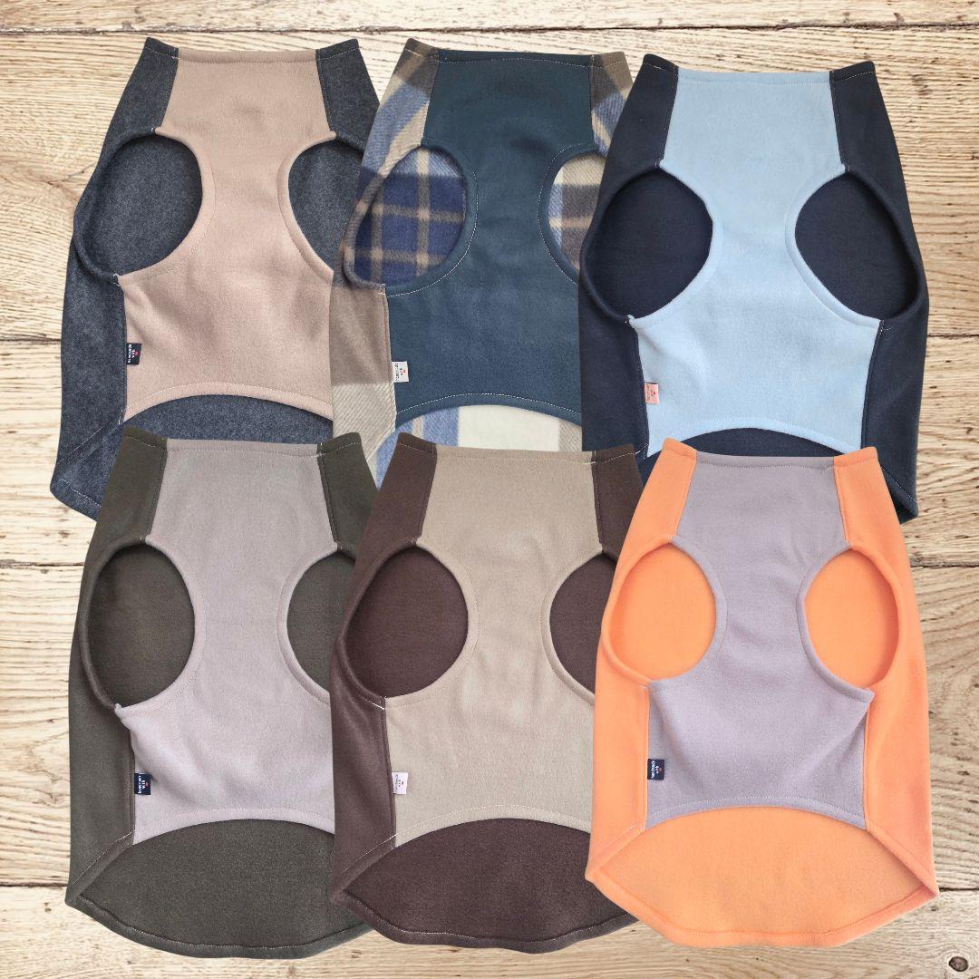 ハンドメイド 犬服 フリースタンクトップ 部屋着 パジャマ