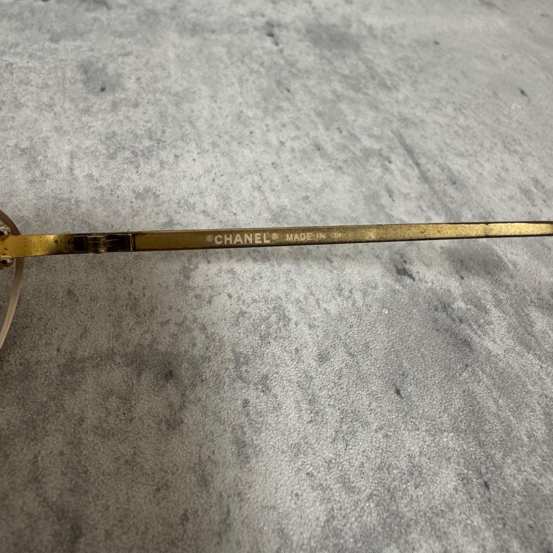 CHANEL シャネル サングラス リムレス ココマーク ヴィンテージ 度入り