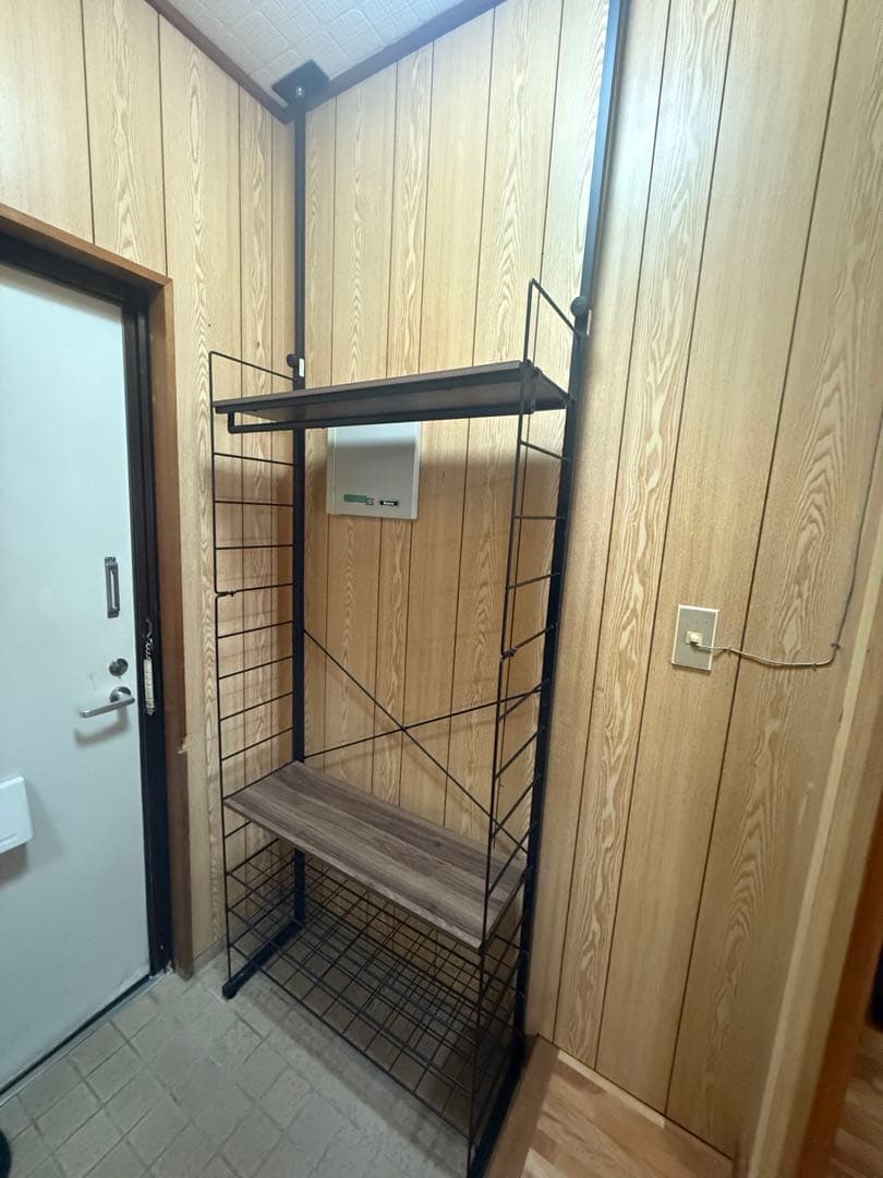 ちは　突っ張り壁面収納Nポルダ(ミドルブラウン)棚板3枚