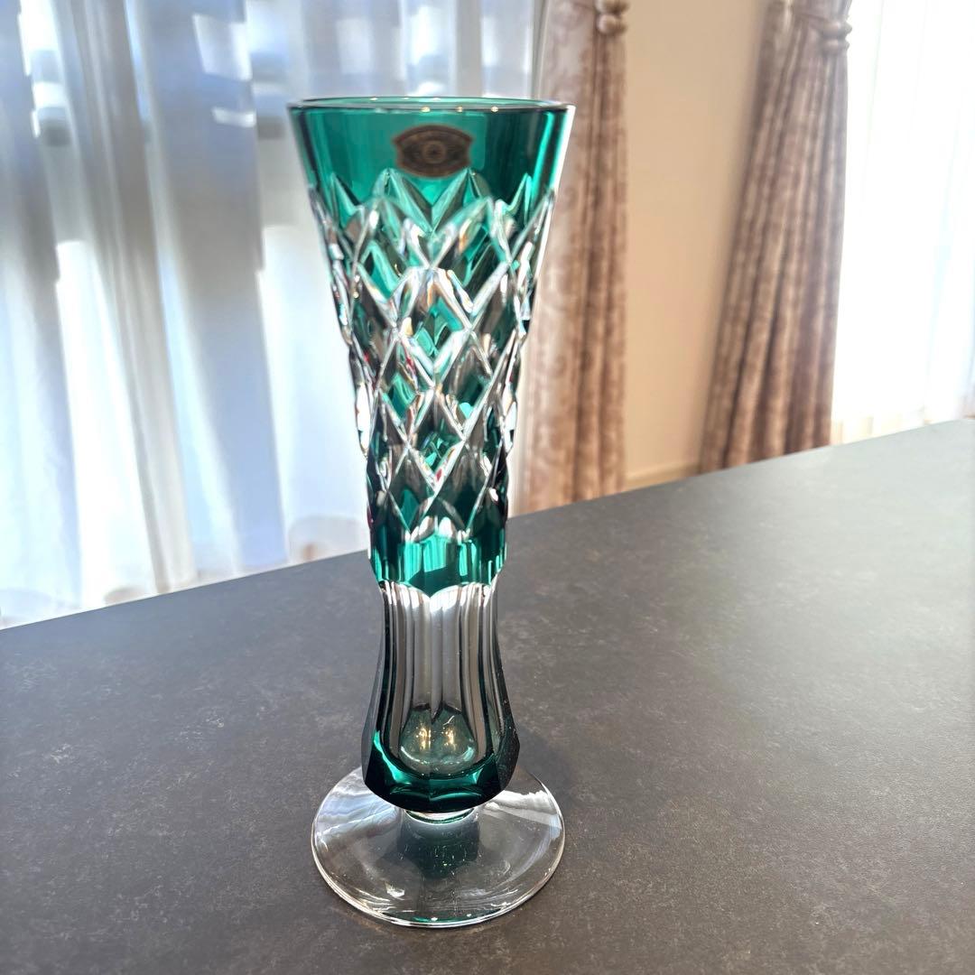 【美品／ヴァルサンランベール】花瓶（Val Saint Lambert）