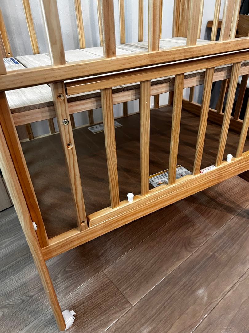 【KATOJI（カトージ）】ハイポジションミニベッド アーチ（ナチュラル）