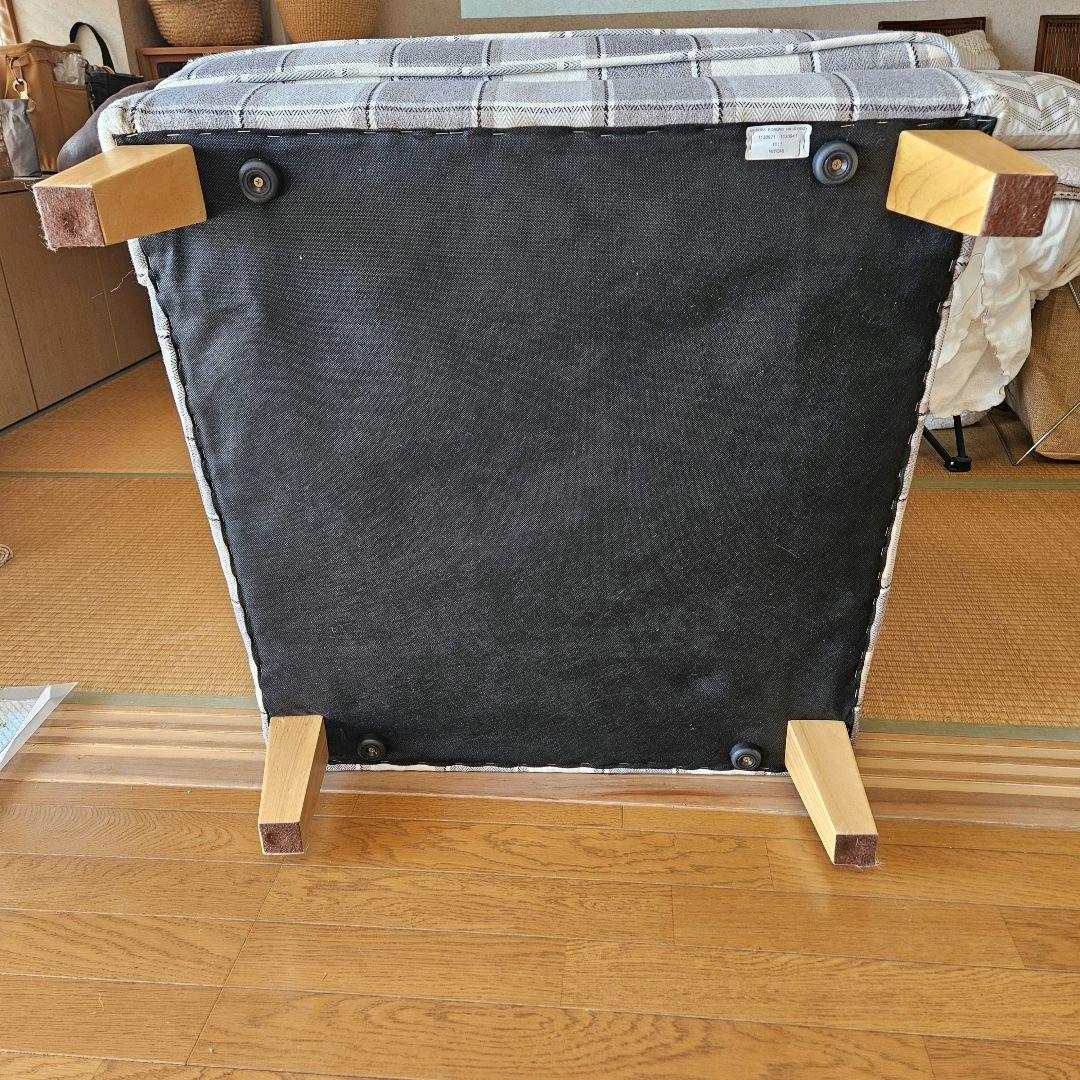 【引っ越し処分・最終価格】◎送料込み◎一人がけソファ チェック柄 ファブリック