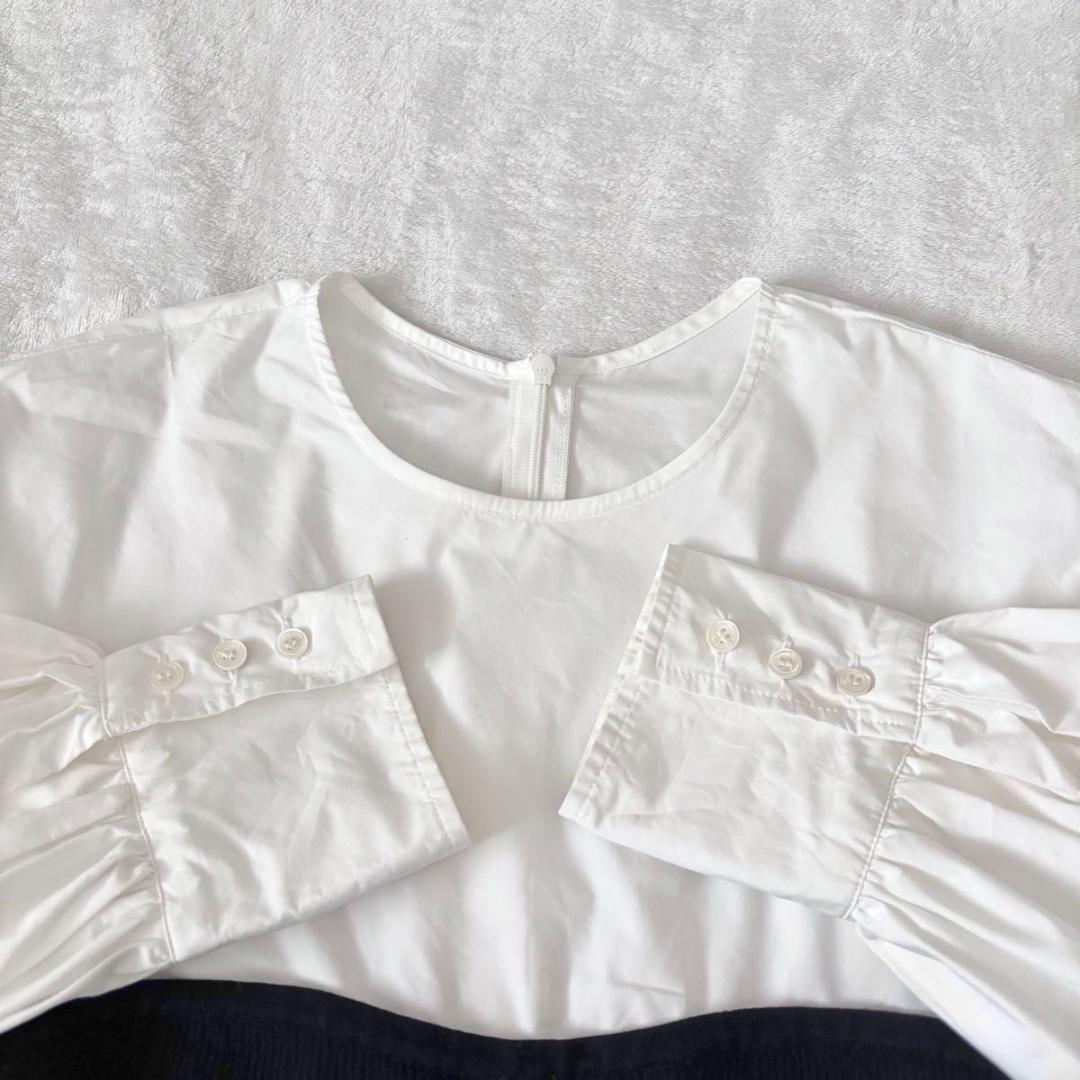 ETRE TOKYO ニットビスチェボリュームスリーブブラウス　ホワイト　エトレ