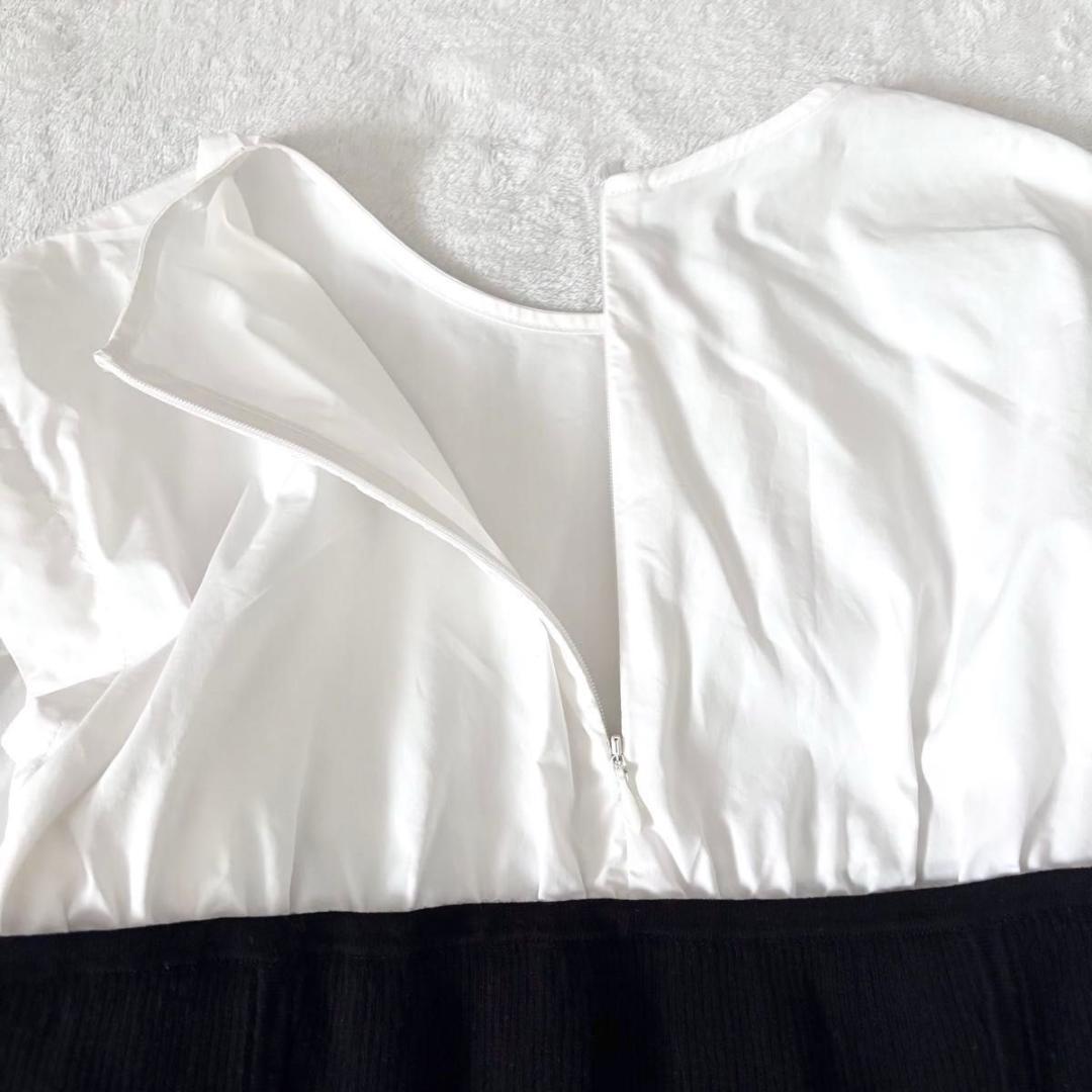 ETRE TOKYO ニットビスチェボリュームスリーブブラウス　ホワイト　エトレ