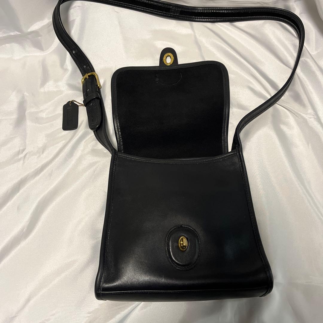 オールドコーチ9038ターンロック黒ショルダーバッグ　ヴィンテージ