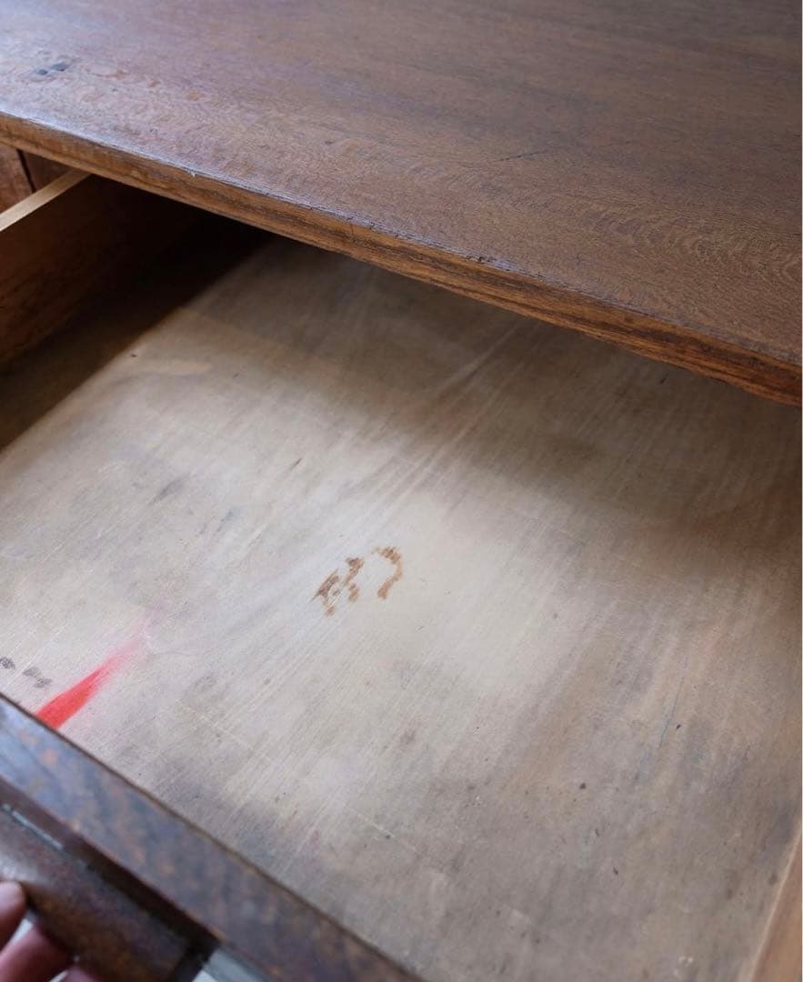 vincent 木製デスク 昭和レトロ 古道具 両袖机