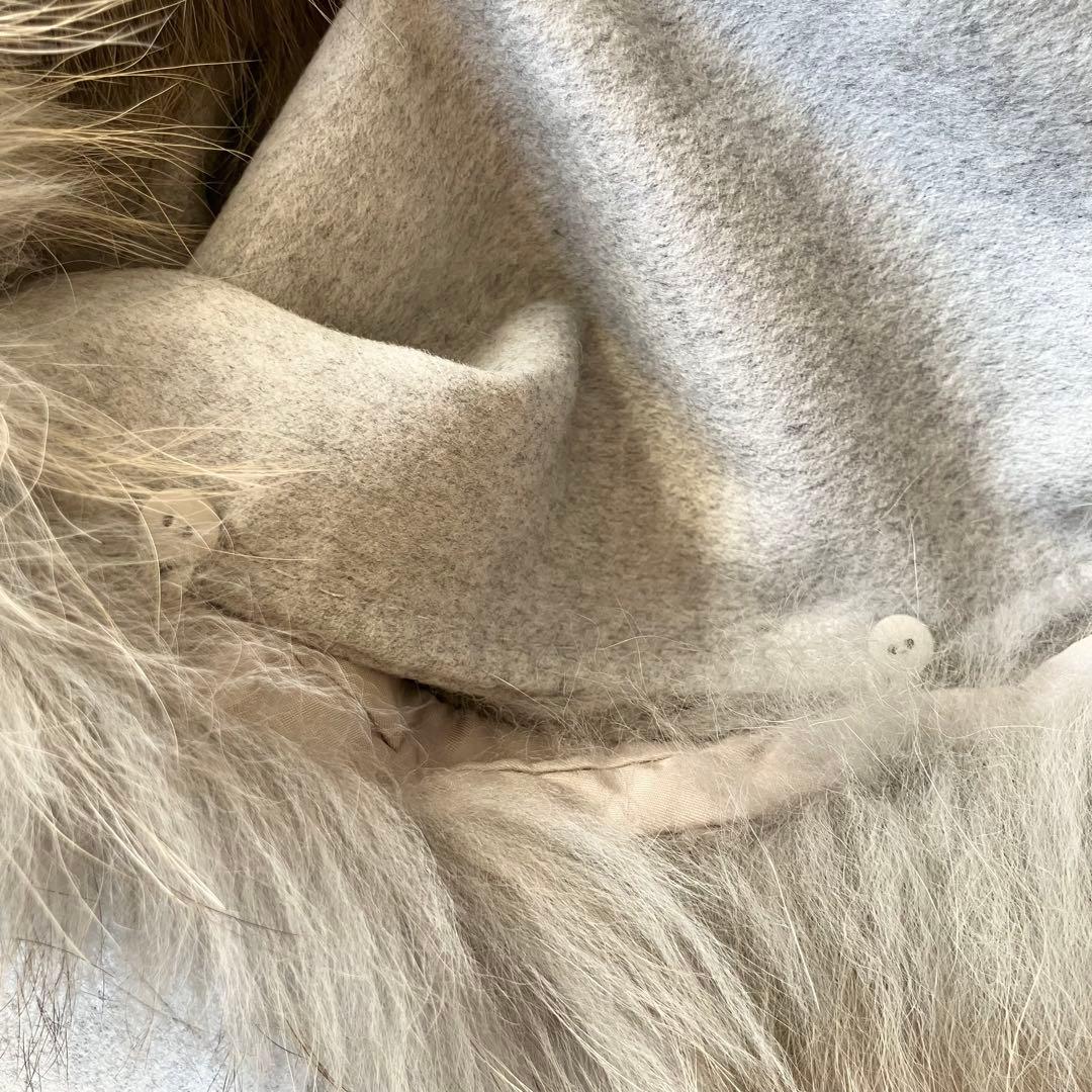 23区 ニジュウサンク ロロピアーナ ウールコート ラクーンファー 48