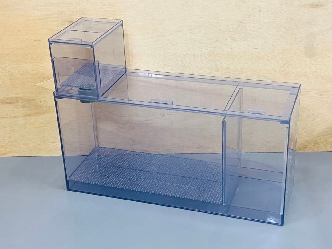 1200ｘ300ｘ300㎜オールガラスオーバーフロー水槽 セット　ブラック