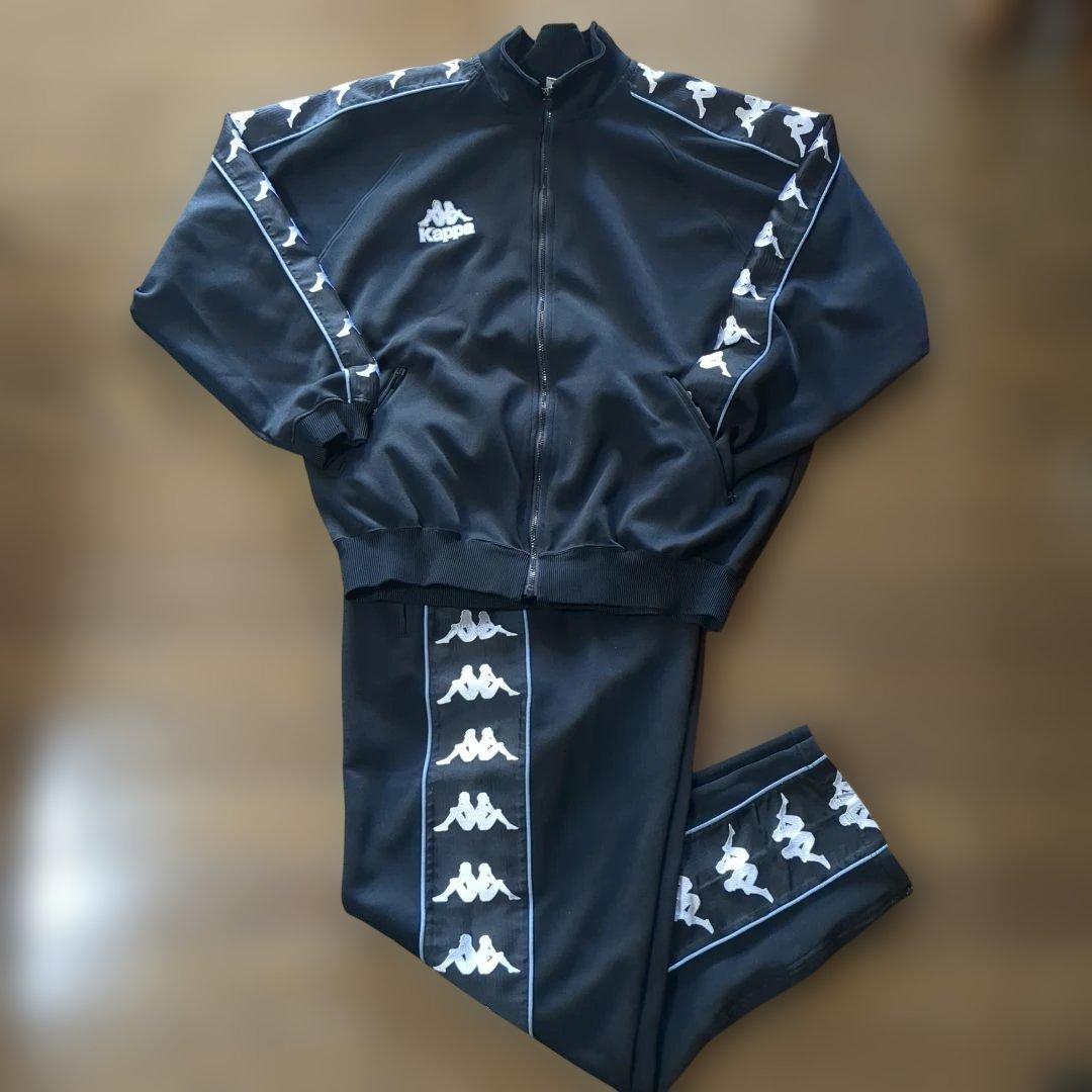 ☆希少☆Kappa ブラック ジャージ ジャケット＆パンツ 上下セット