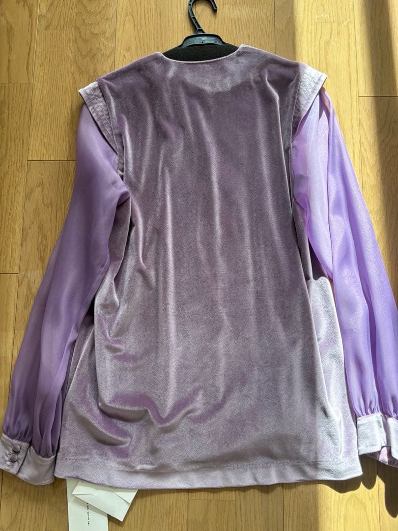 トップス AMERI UND VELOUR EMBROIDERY BLOUSE