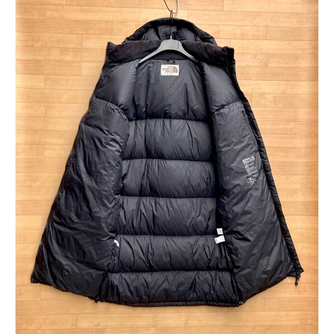 L ザ ノースフェイス ヌプシ ダウンコート 黒 ロングダウン ベンチコート