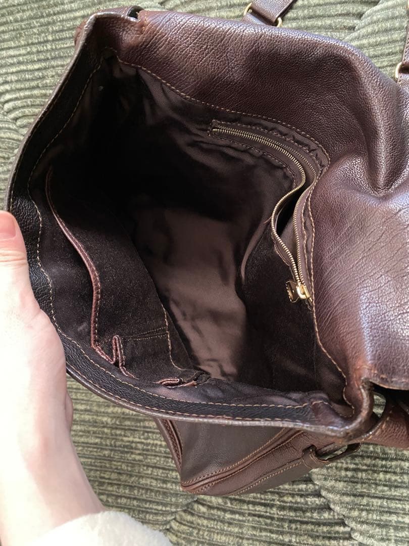 抹茶【美品】CELINE セリーヌ レザー ショルダーバッグ