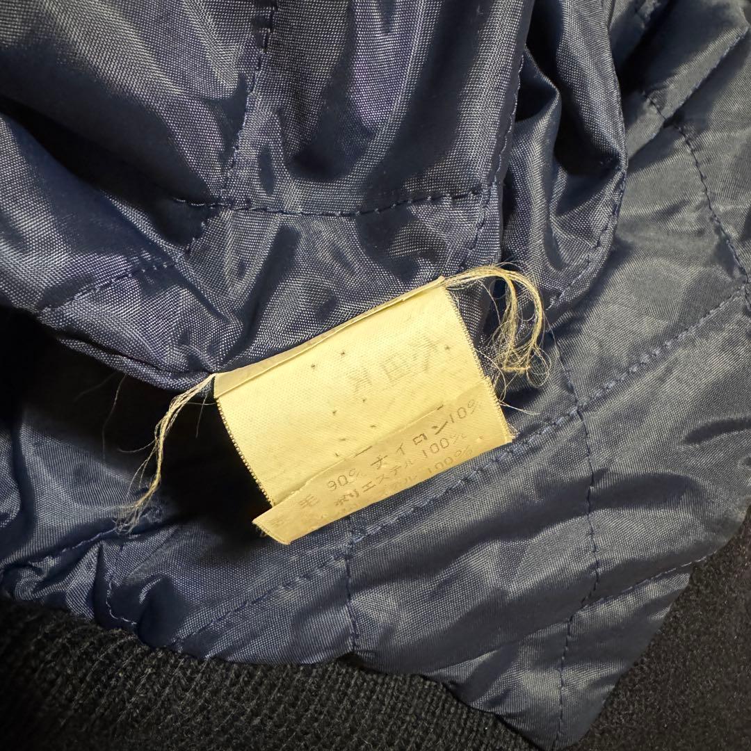 80s 当時物 VAN 袖革 スタジャン ブラック　レザー