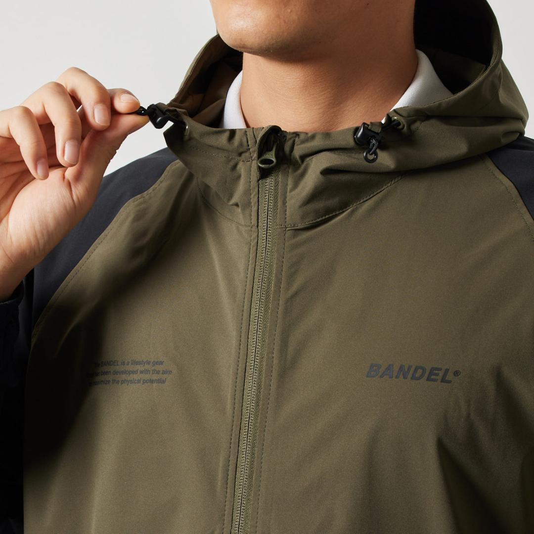 BANDEL フード付きジャケット セットアップ KHAKI×BLACK　新品