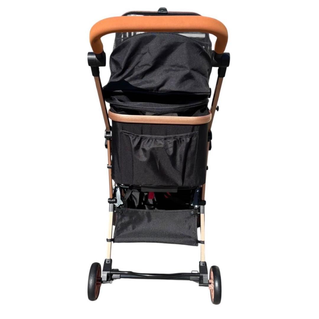 【美品】 ペットカート 2way 折りたたみ 軽量 輪止め ブレーキ付