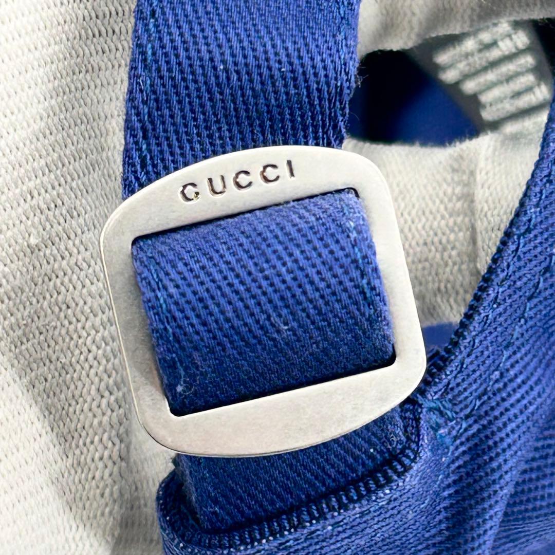 美品✨グッチ キャップ ヤンキース 刺繍 MLB ネイビー