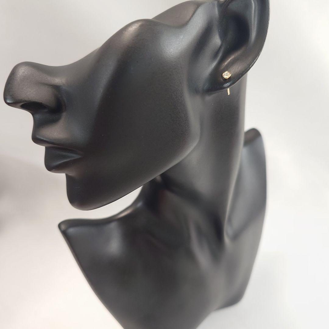 【美品】ティファニー K18 バイザヤード ダイヤ ピアス 片耳用 6806