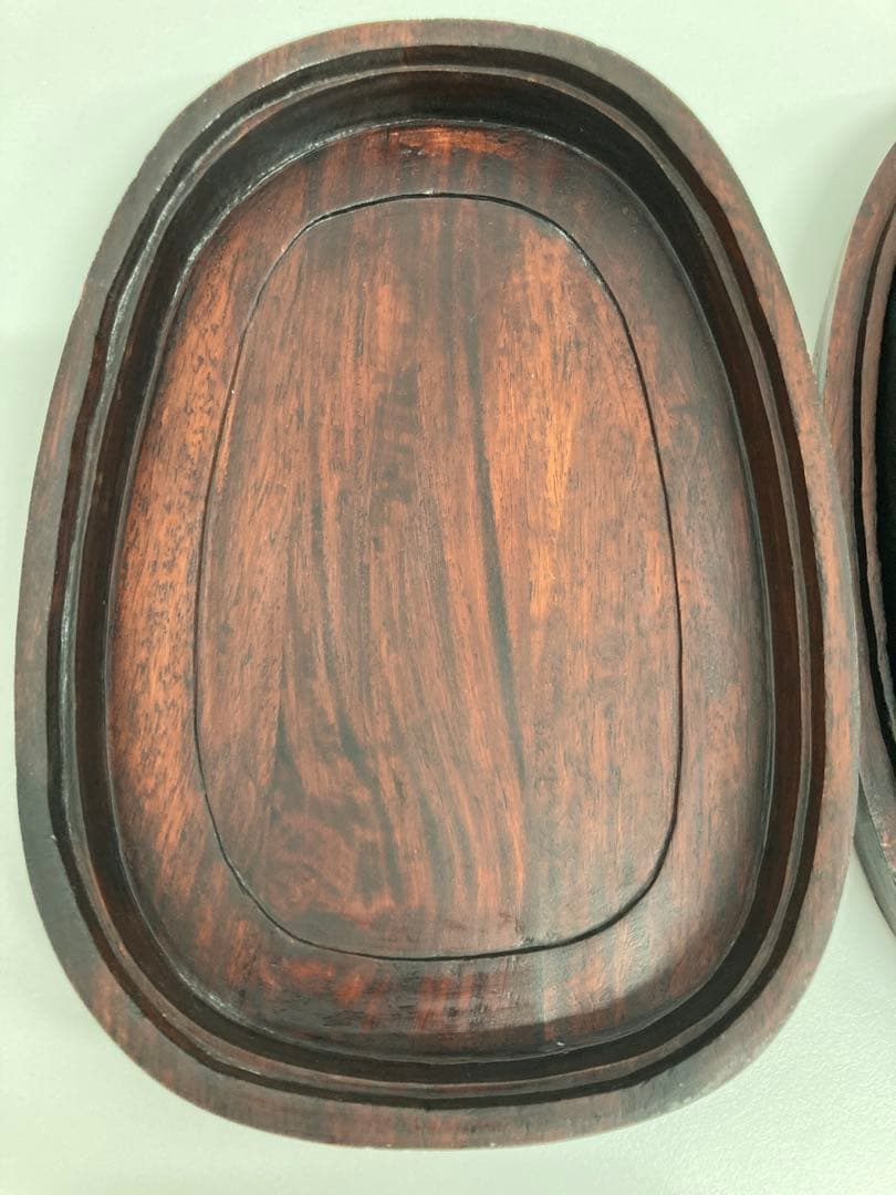 硯　骨董品　木製ケース付き