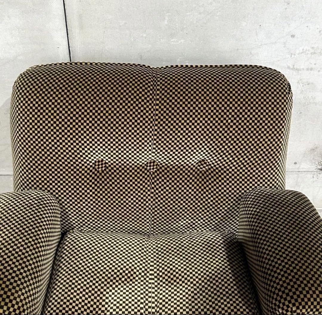 ✦70’s✦昭和レトロ 千鳥格子 1人掛ソファ｜昭和レトロ ミッドセンチュリー②