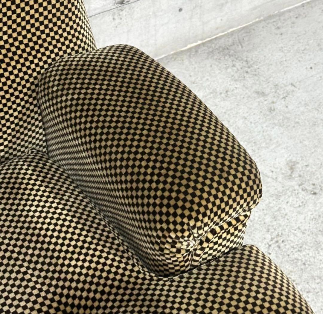 ✦70’s✦昭和レトロ 千鳥格子 1人掛ソファ｜昭和レトロ ミッドセンチュリー②