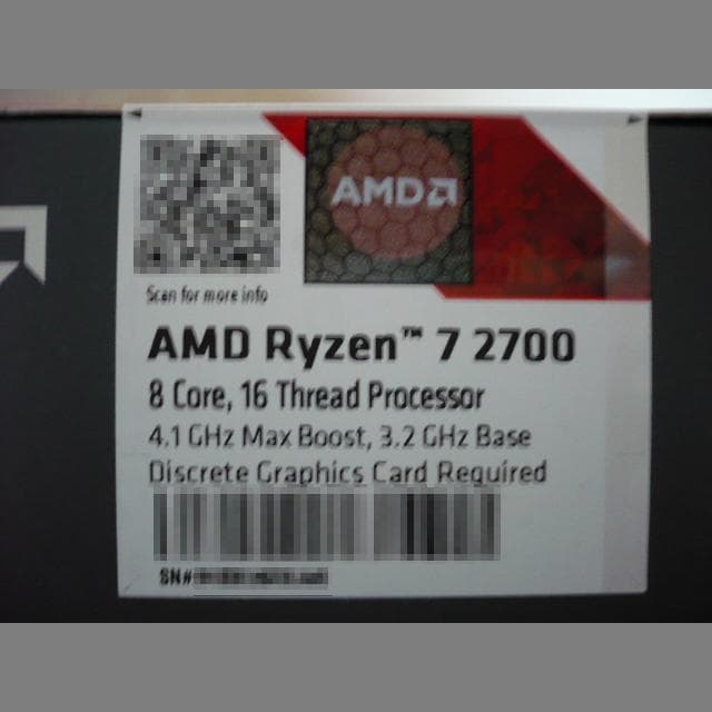 a*u様 AMD Ryzen 7 2700 with Wraith MAX co