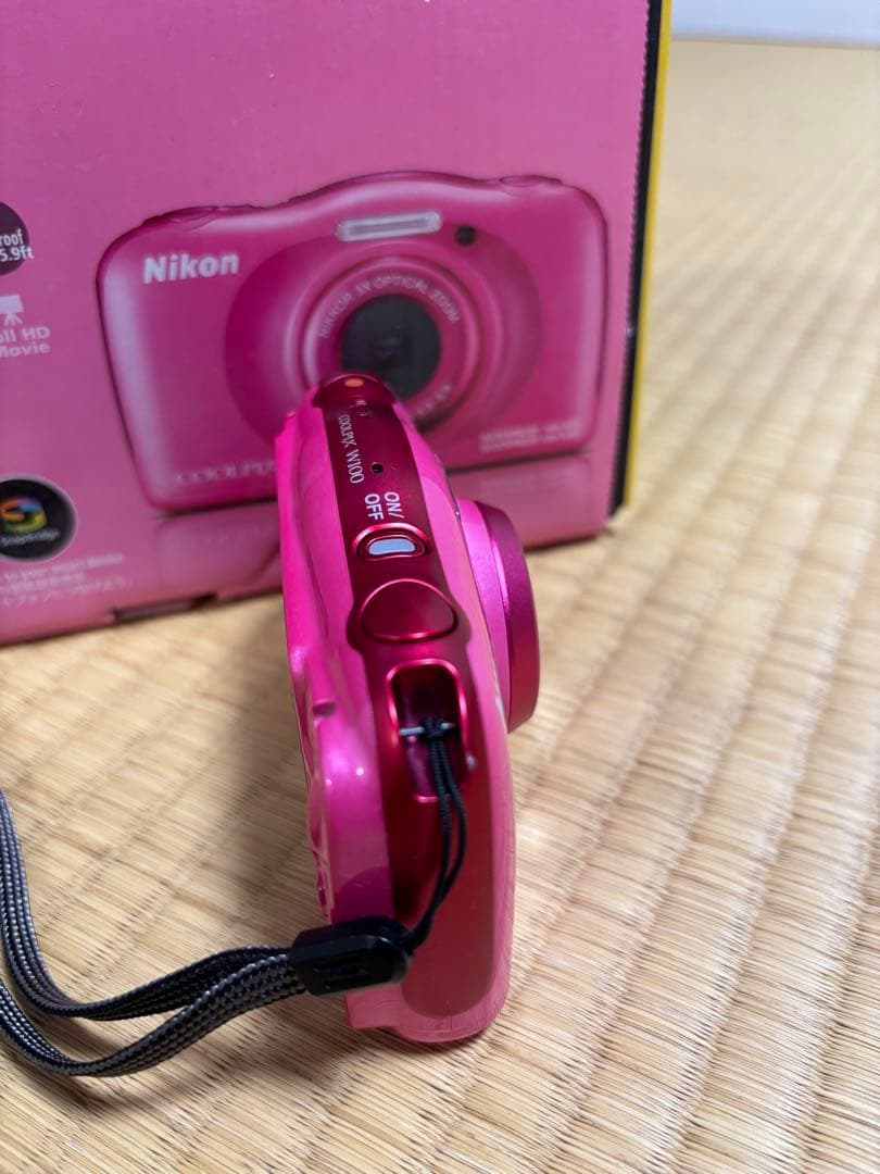 【美品】【SD付き】Nikon COOLPIX W100 デジカメ ピンク