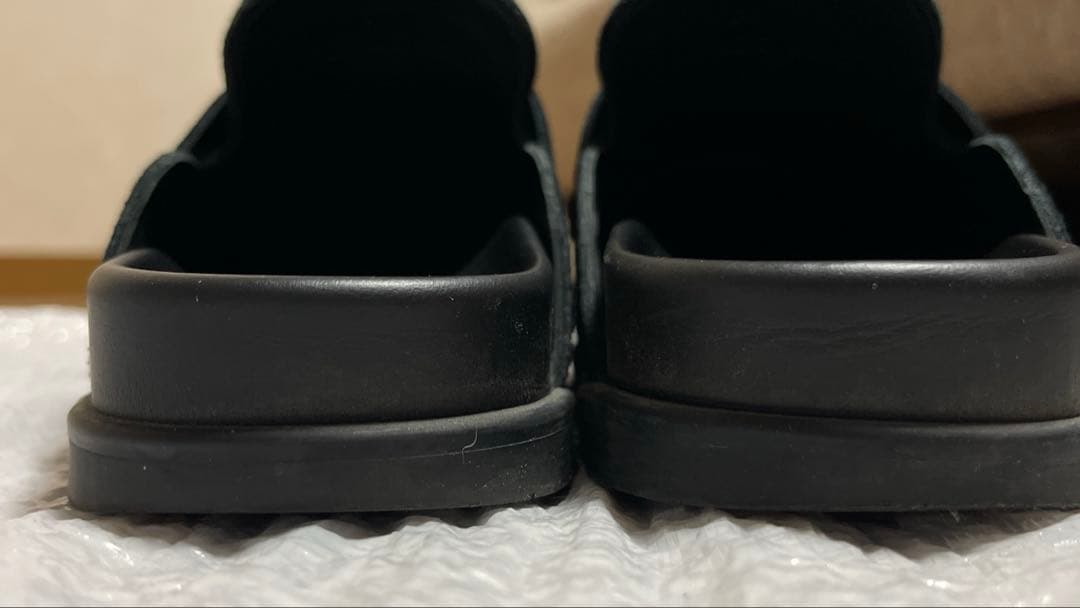 HERMES ☆美品☆ ブラック スエード ミュール スリッポン ゴー