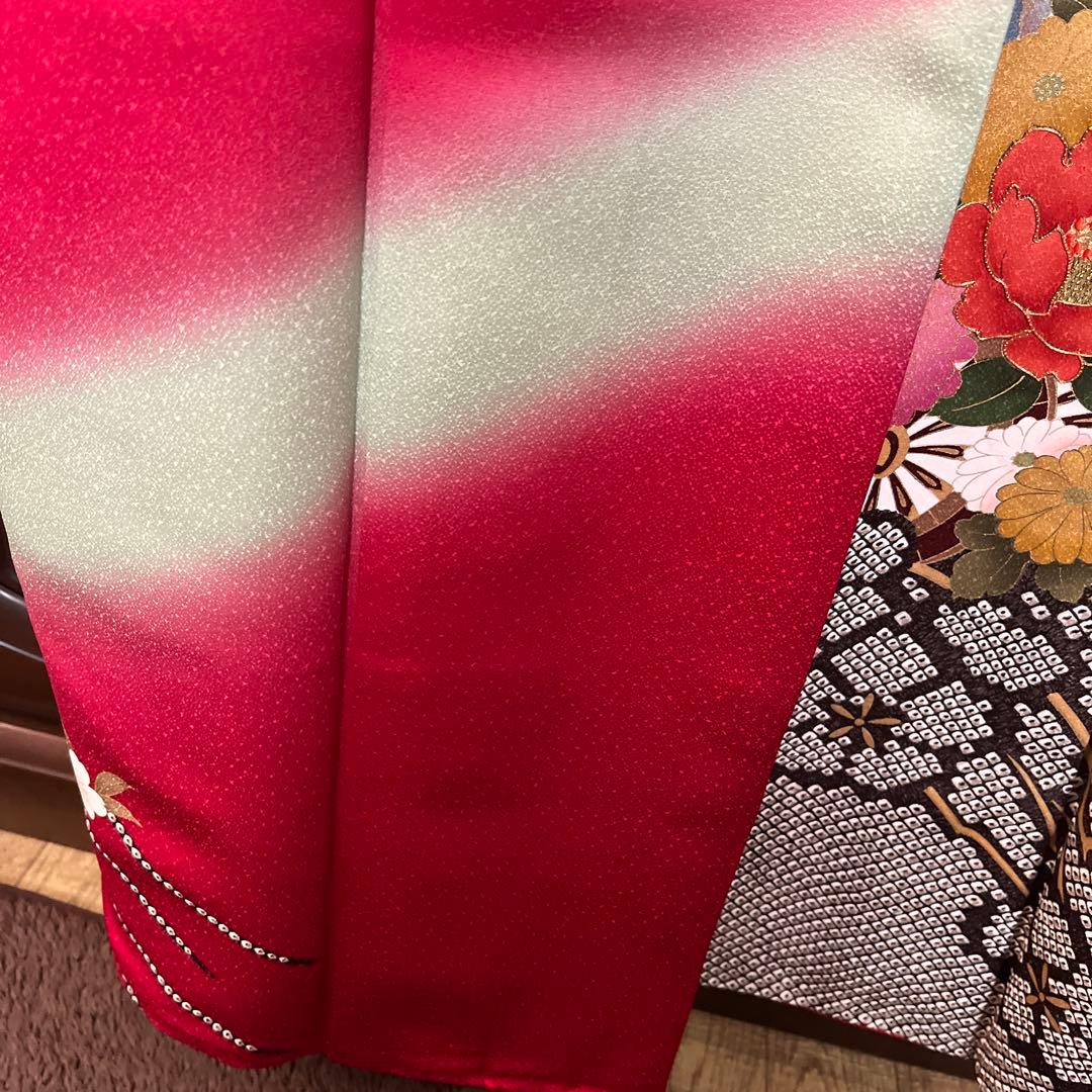 振袖セット　帯、帯締め、帯揚げ、重ね襟　　身丈165 裄丈70 袖丈113