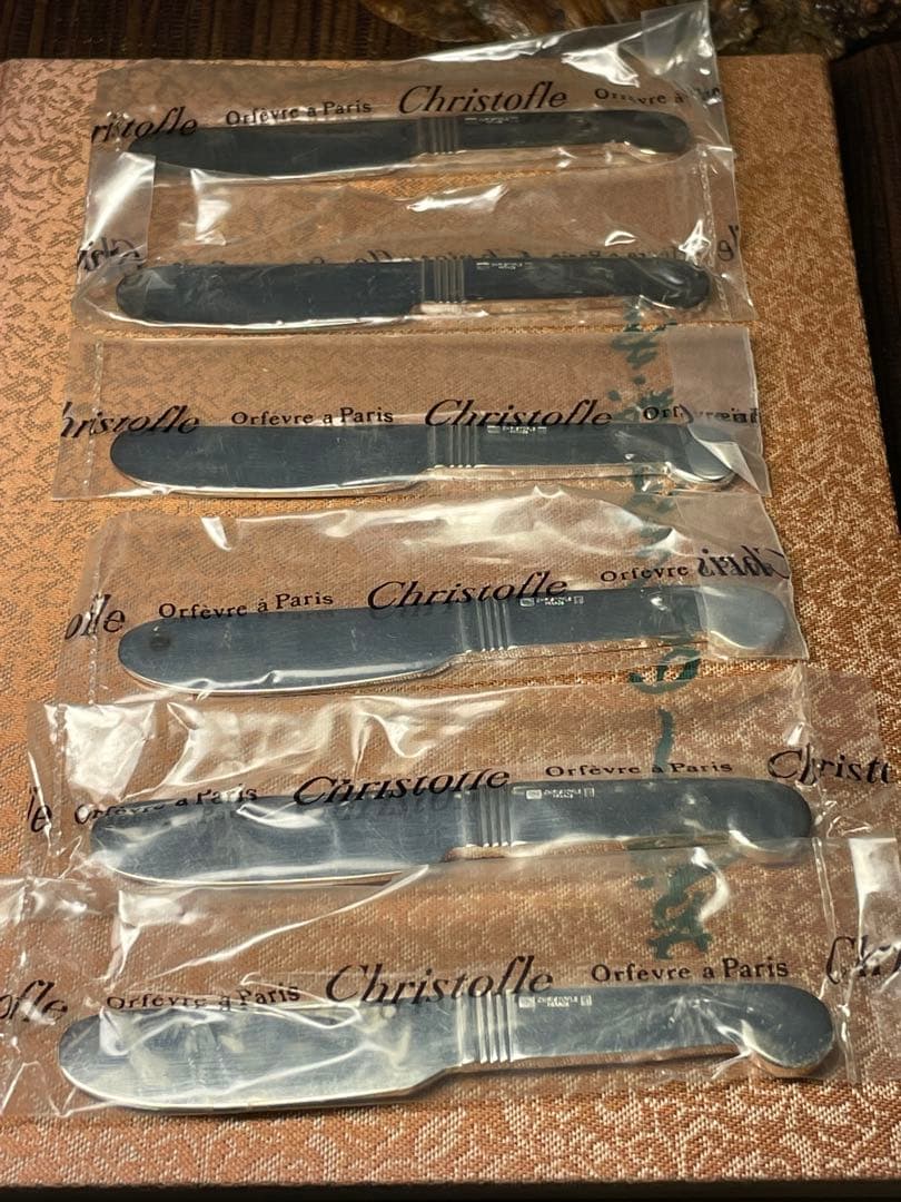 U*a様 希少 クリストフル アールデコ バターナイフ 6点 紙箱入り