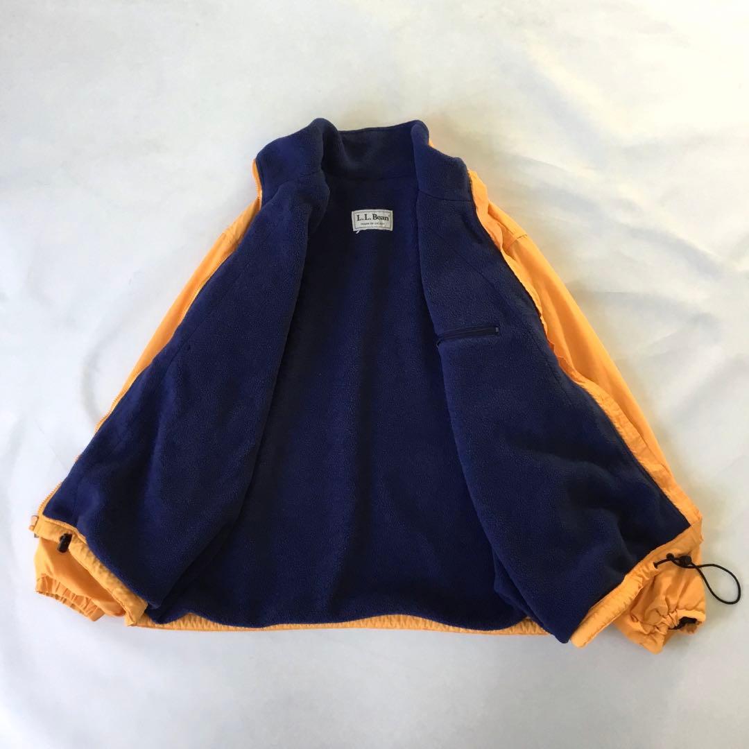 希少色「L」LLBean/ウォームアップジャケット/オレンジ/ナイロンジャケット