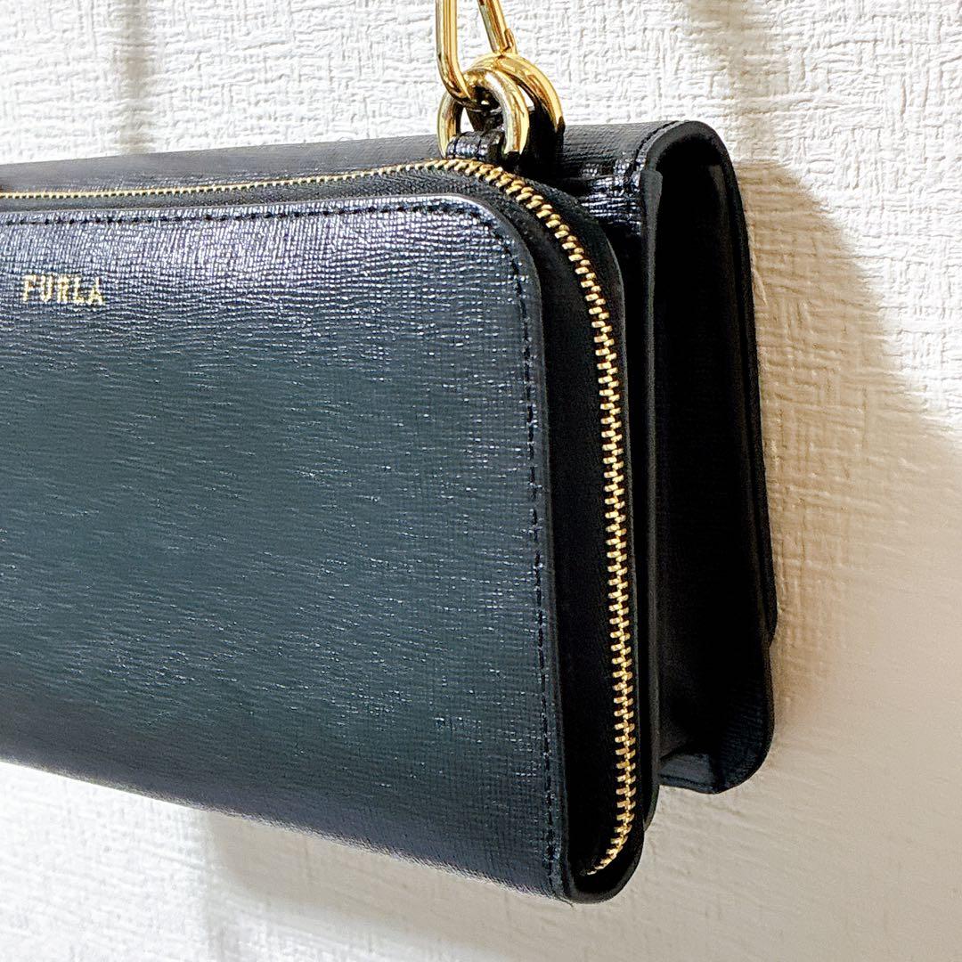 極美品 フルラ バッグ リーヴァ L ショルダーバッグ お財布バッグ 一体型