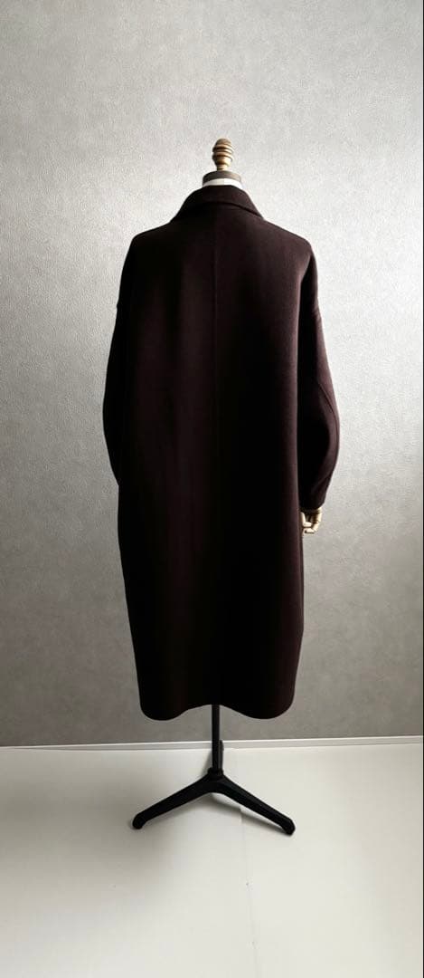 美品★定価8.47円★ドゥーズィエムクラス　ウールアンゴラリバーコート　ブラウン