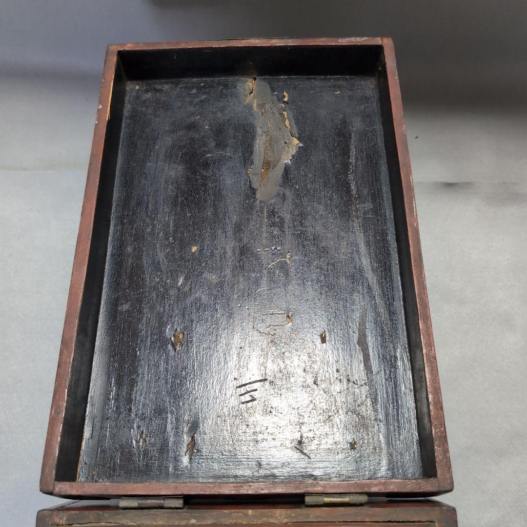 李朝朱漆塗櫛箱　李朝化粧箱　木製箱　 朱漆塗櫛箱　李朝収納箱　李朝民芸家具