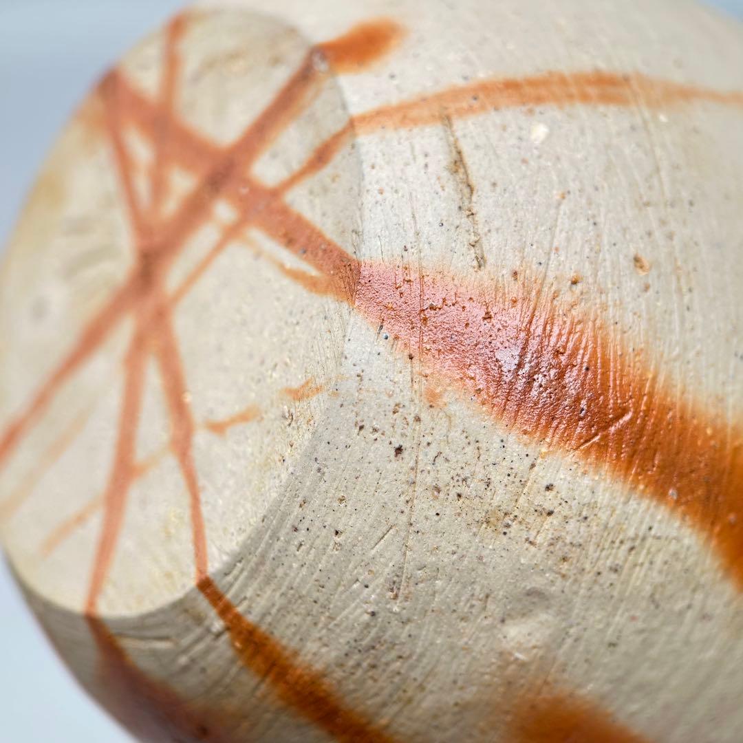 人間国宝・山本陶秀先生　備前焼緋襷徳利　四方桟共箱A