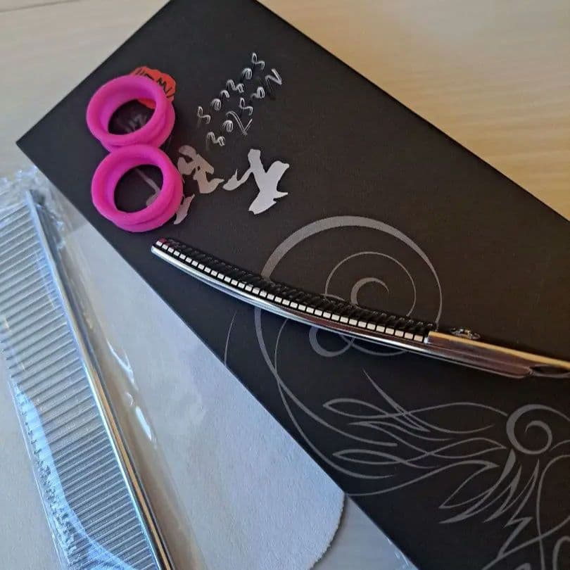 新品★フェニーチェ左利き用 カーブセニングシザー★50%★7in