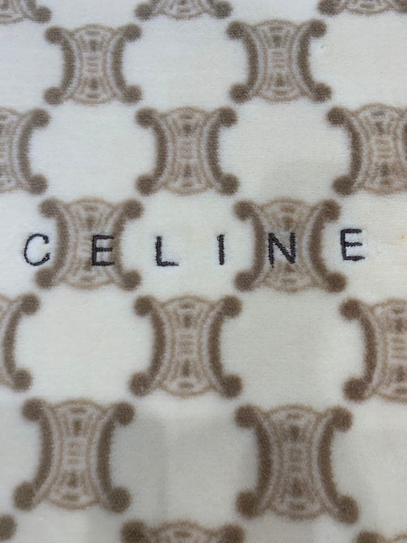 【未使用】CELINE セリーヌ 綿毛布 ブランケット シーツ 140×200