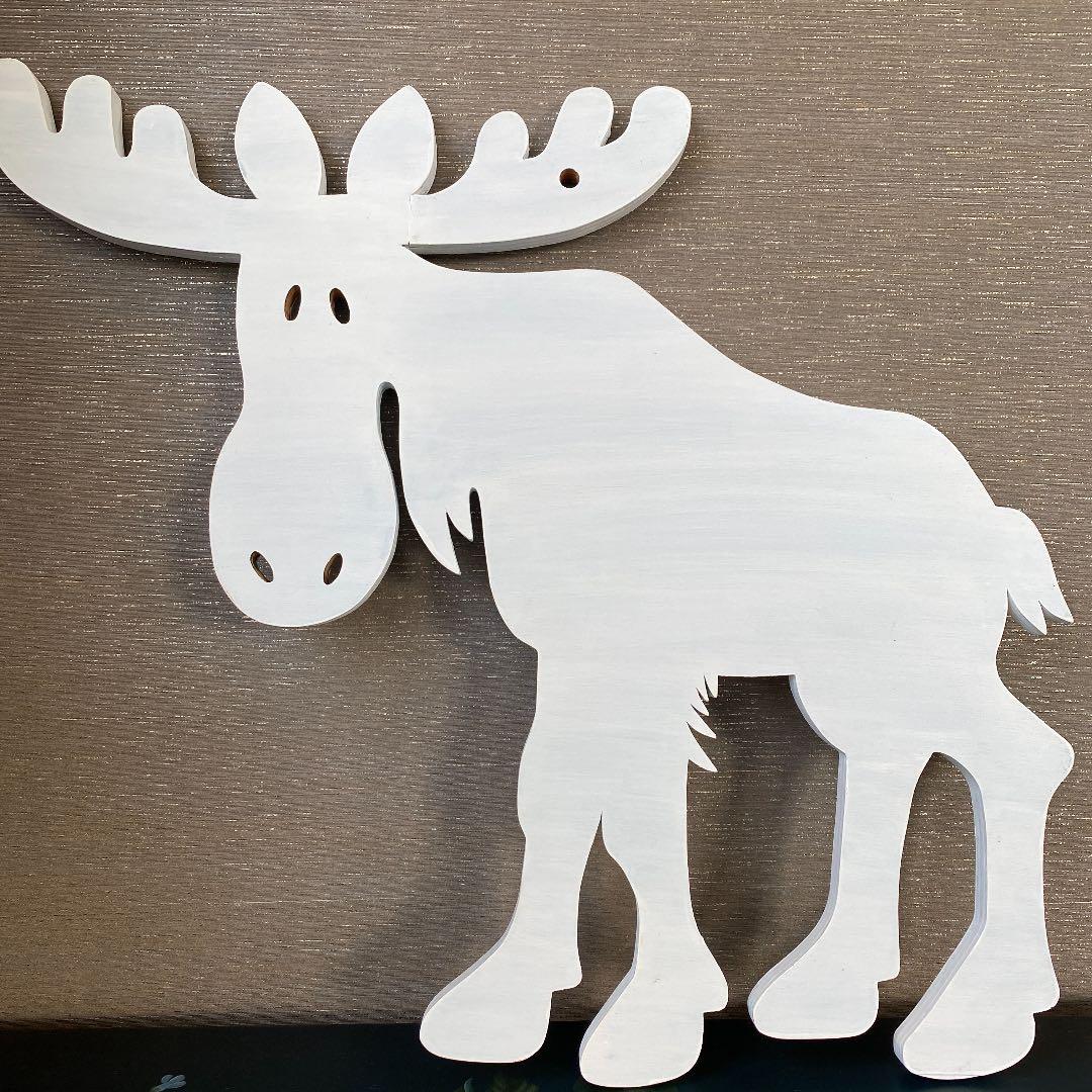 トールペイント(ローズマリング)トナカイ壁掛け